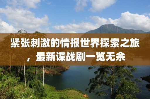紧张刺激的情报世界探索之旅，最新谍战剧一览无余