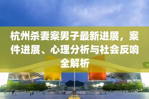 杭州杀妻案男子最新进展，案件进展、心理分析与社会反响全解析