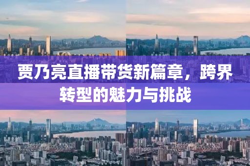 贾乃亮直播带货新篇章，跨界转型的魅力与挑战