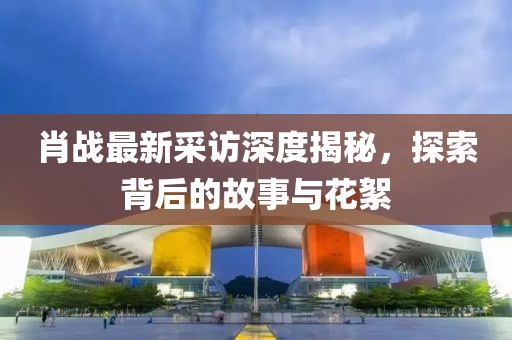 肖战最新采访深度揭秘，探索背后的故事与花絮