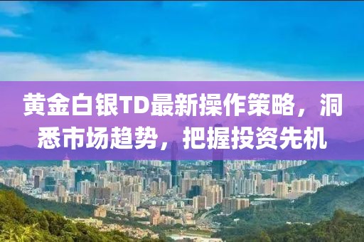 黄金白银TD最新操作策略，洞悉市场趋势，把握投资先机