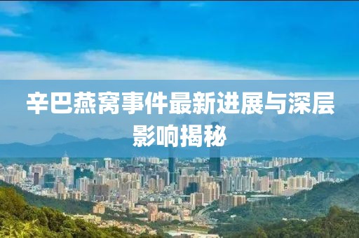 辛巴燕窝事件最新进展与深层影响揭秘