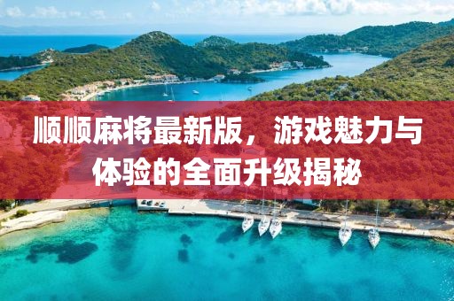 顺顺麻将最新版，游戏魅力与体验的全面升级揭秘