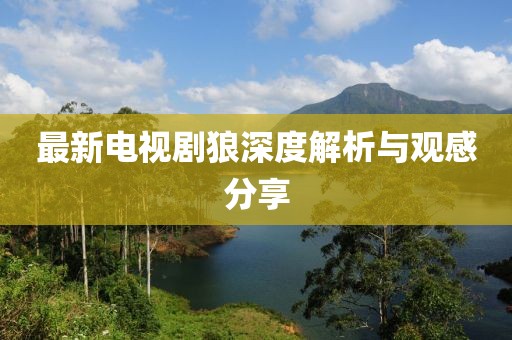 最新电视剧狼深度解析与观感分享