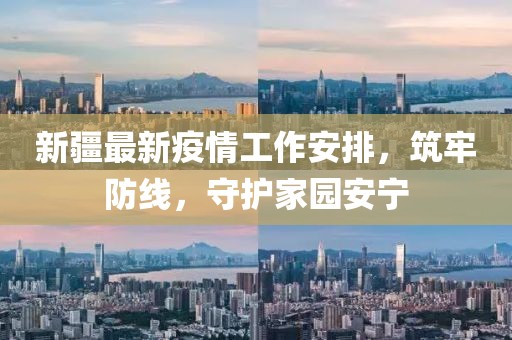 新疆最新疫情工作安排，筑牢防线，守护家园安宁