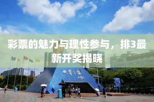彩票的魅力与理性参与，排3最新开奖揭晓