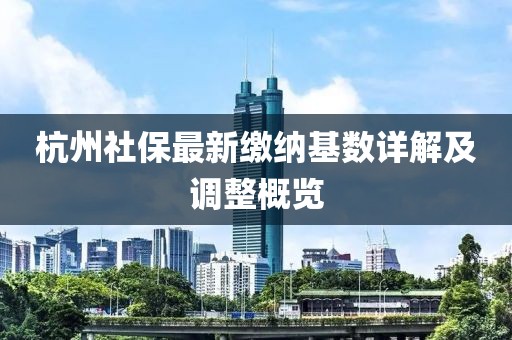 杭州社保最新缴纳基数详解及调整概览