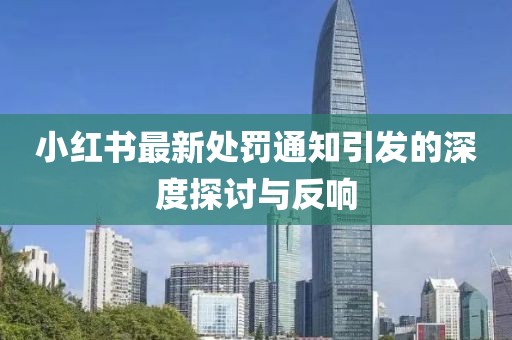 小红书最新处罚通知引发的深度探讨与反响