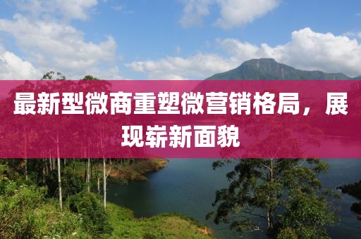 最新型微商重塑微营销格局，展现崭新面貌