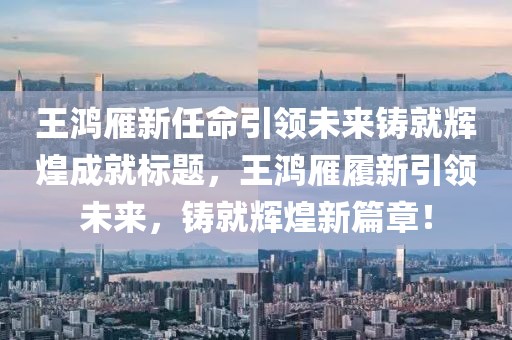王鸿雁新任命引领未来铸就辉煌成就标题，王鸿雁履新引领未来，铸就辉煌新篇章！