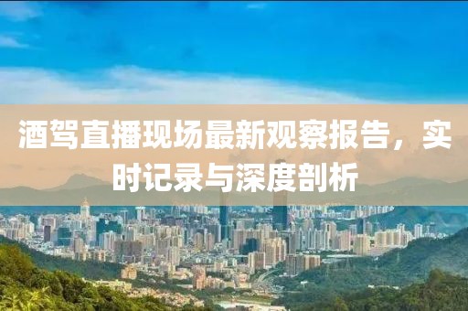 酒驾直播现场最新观察报告，实时记录与深度剖析