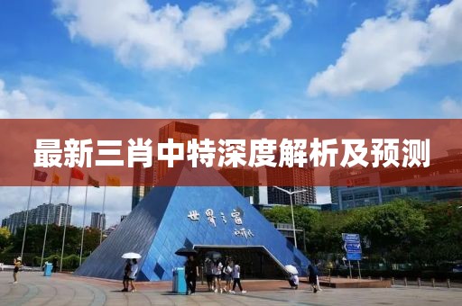 最新三肖中特深度解析及预测