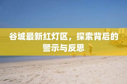 谷城最新红灯区，探索背后的警示与反思