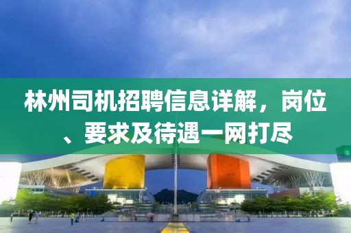 林州司机招聘信息详解，岗位、要求及待遇一网打尽