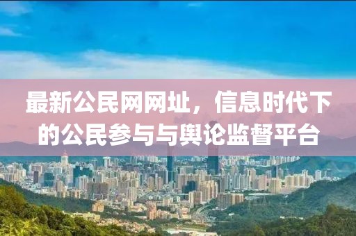 最新公民网网址，信息时代下的公民参与与舆论监督平台