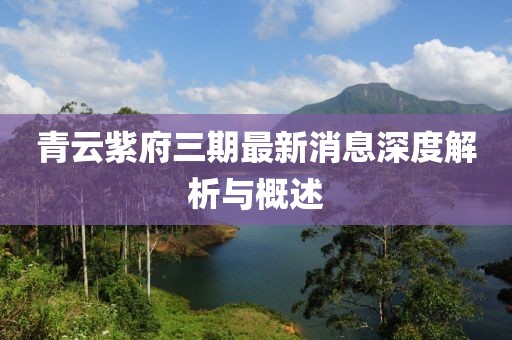 青云紫府三期最新消息深度解析与概述