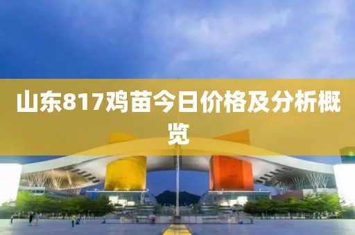 山东817鸡苗今日价格及分析概览