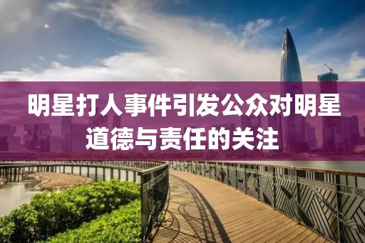 明星打人事件引发公众对明星道德与责任的关注