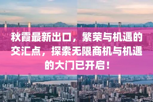 秋霞最新出口，繁荣与机遇的交汇点，探索无限商机与机遇的大门已开启！