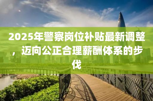 2025年警察岗位补贴最新调整，迈向公正合理薪酬体系的步伐