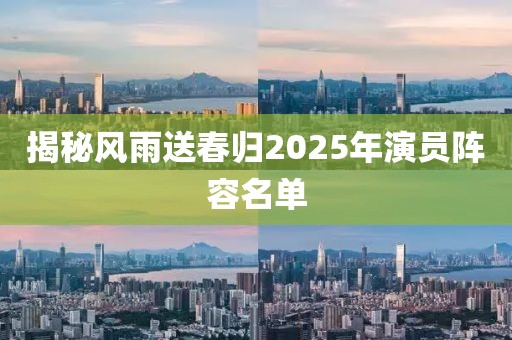揭秘风雨送春归2025年演员阵容名单