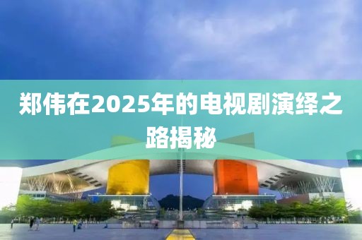 郑伟在2025年的电视剧演绎之路揭秘