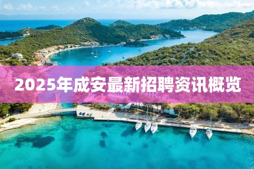 2025年成安最新招聘资讯概览