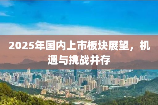 2025年国内上市板块展望，机遇与挑战并存