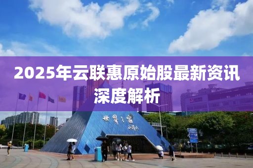 2025年云联惠原始股最新资讯深度解析