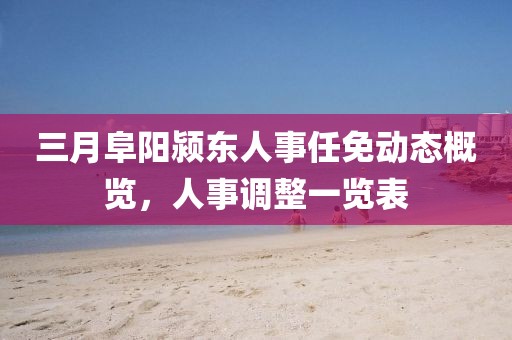三月阜阳颍东人事任免动态概览，人事调整一览表