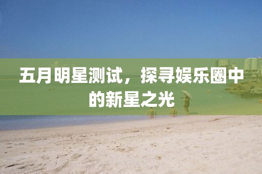 五月明星测试，探寻娱乐圈中的新星之光