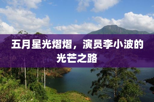 五月星光熠熠，演员李小波的光芒之路