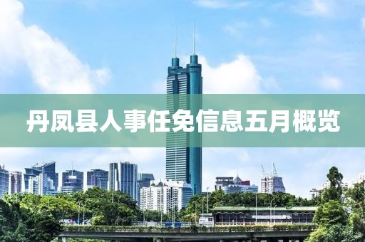 丹凤县人事任免信息五月概览