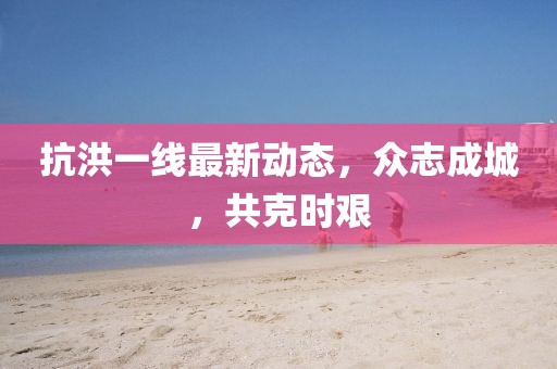 抗洪一线最新动态，众志成城，共克时艰