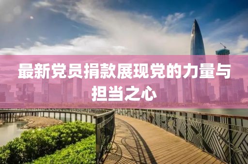 最新党员捐款展现党的力量与担当之心