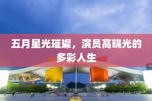 五月星光璀璨，演员高晓光的多彩人生