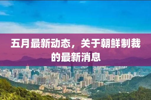 五月最新动态，关于朝鲜制裁的最新消息