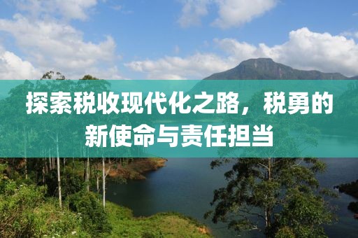 探索税收现代化之路，税勇的新使命与责任担当