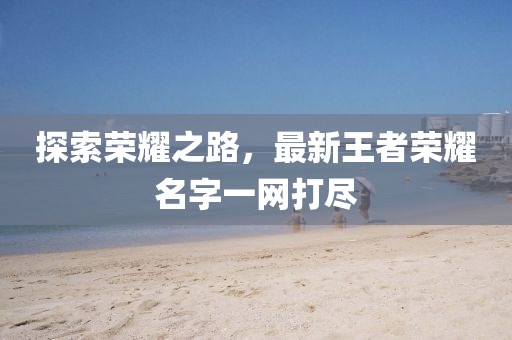 探索荣耀之路，最新王者荣耀名字一网打尽