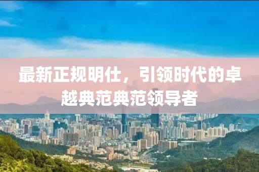 最新正规明仕，引领时代的卓越典范典范领导者