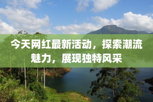 今天网红最新活动，探索潮流魅力，展现独特风采