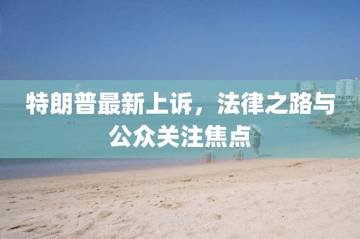 特朗普最新上诉，法律之路与公众关注焦点