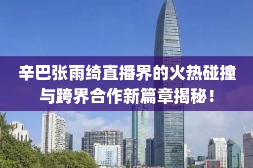 辛巴张雨绮直播界的火热碰撞与跨界合作新篇章揭秘！