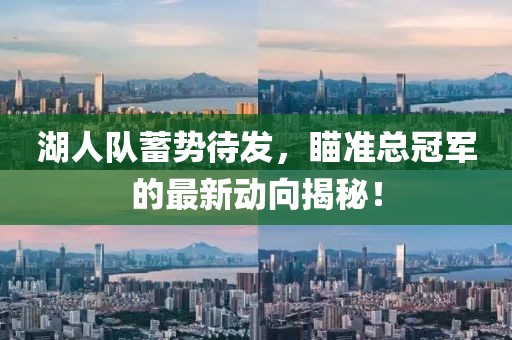 湖人队蓄势待发，瞄准总冠军的最新动向揭秘！