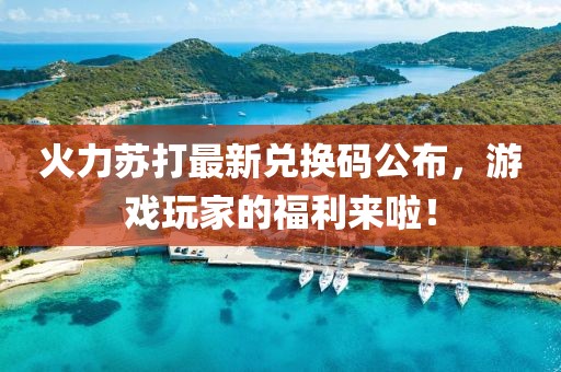 火力苏打最新兑换码公布，游戏玩家的福利来啦！