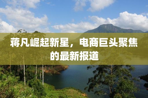 蒋凡崛起新星，电商巨头聚焦的最新报道