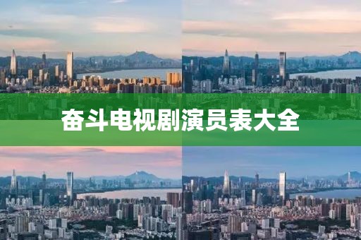 奋斗电视剧演员表大全