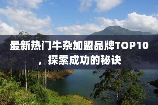 最新热门牛杂加盟品牌TOP10，探索成功的秘诀