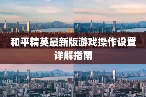 和平精英最新版游戏操作设置详解指南